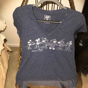 Blue V-neck T-shirt